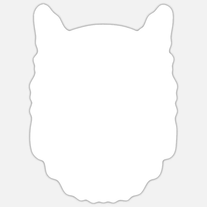 Eule Eulen Vogel Vögel - Sticker Größe S (10 x 10 cm) - Mattweiß