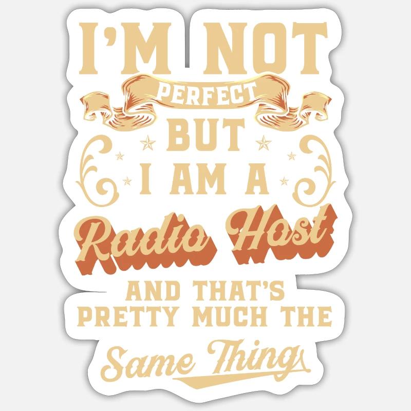 Moderator Ankündigung Programmsprecher Stimme Sticker Größe S (10 x 10 cm)