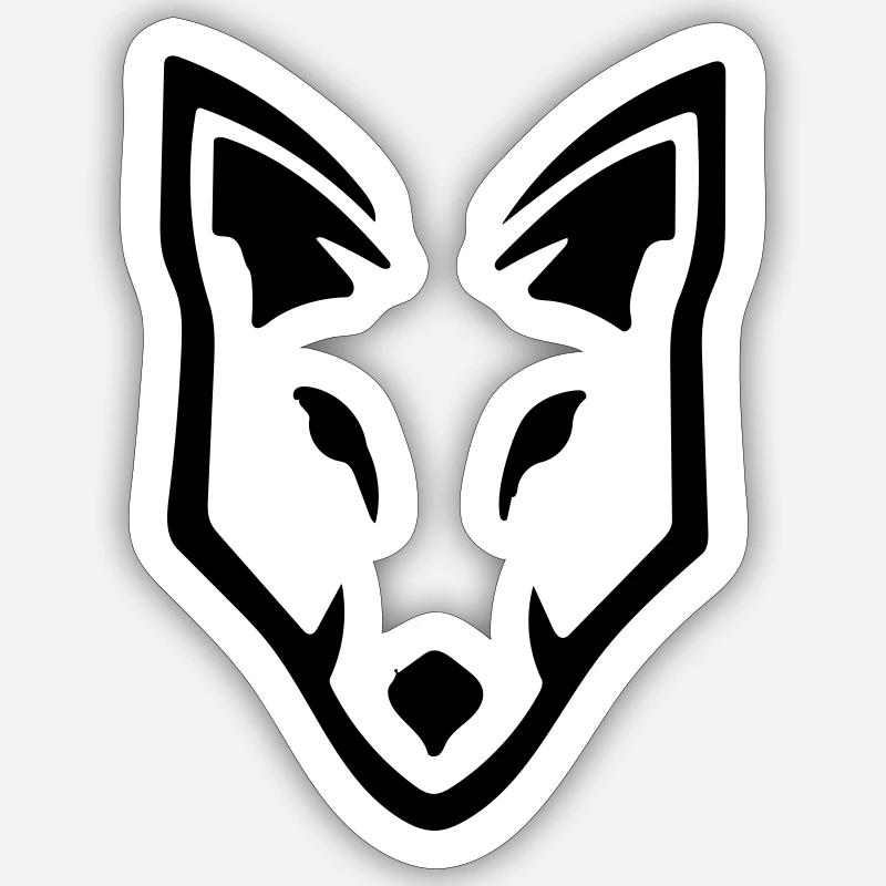 Wolf - Sticker size S (10 x 10 cm) - white matte