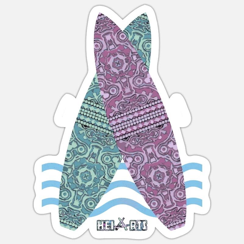 Surfboards No. 04 - Sticker Größe S (10 x 10 cm) - Mattweiß