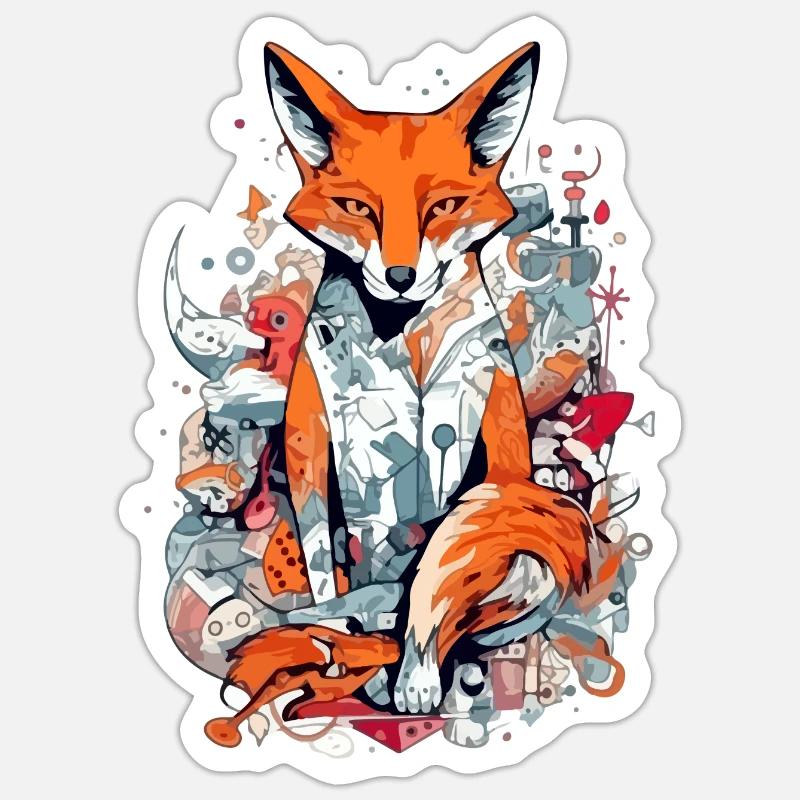 Master Fox Sticker size S (10 x 10 cm)