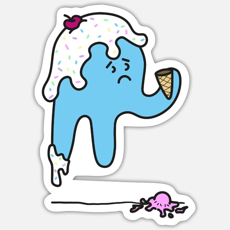 Jellif - Sticker taille S (10 x 10 cm) - blanc mat