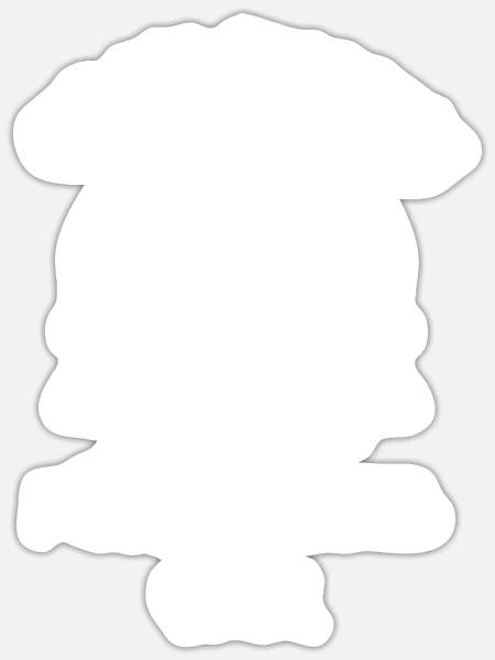 Yoga - Sticker Größe S (10 x 10 cm) - Mattweiß