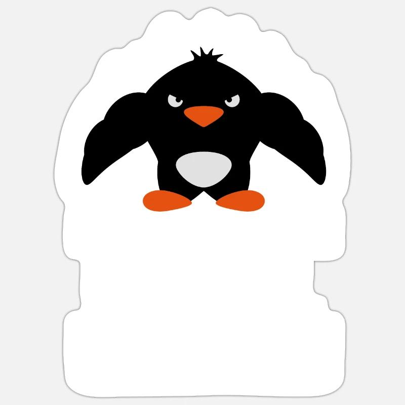Pingouin Biceps Beast Workout Mode Bodybuilder Sticker taille S (10 x 10 cm)