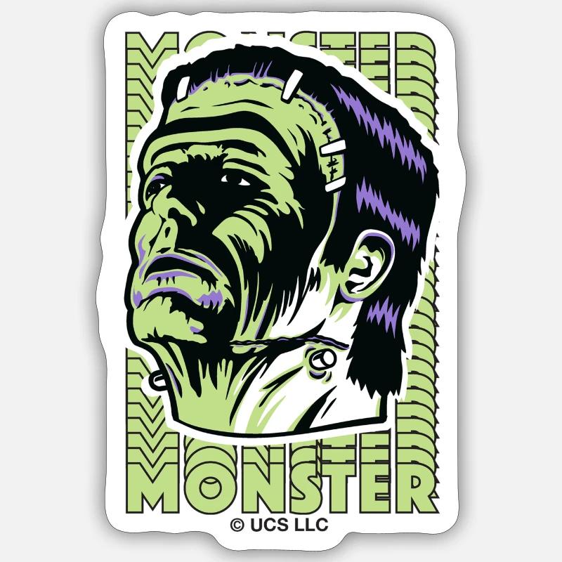 Universal Monsters Frankenstein With Writing Sticker size S (10 x 10 cm)