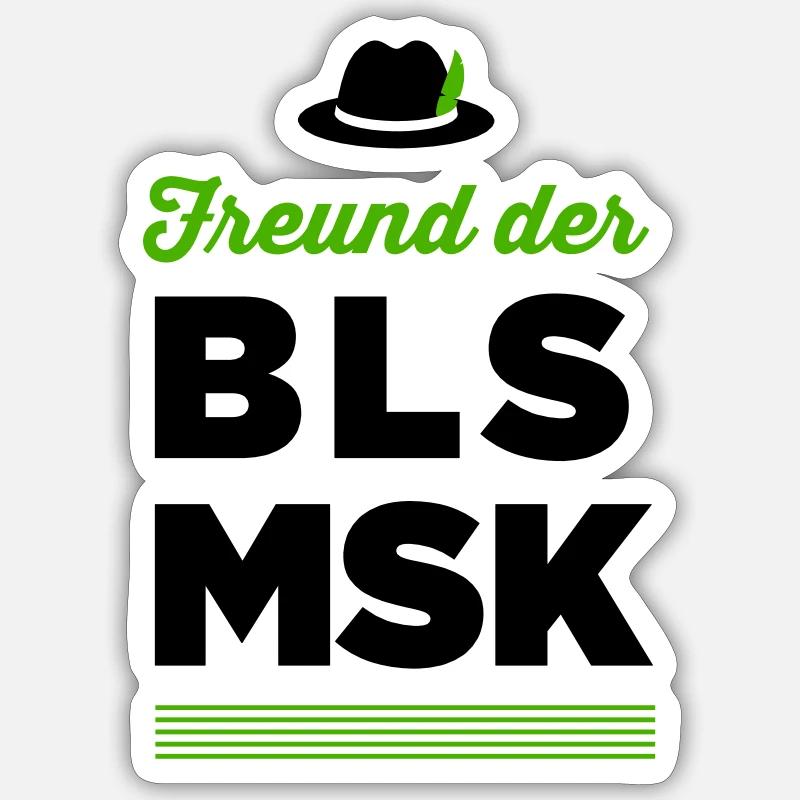 Freund der Blasmusik - Sticker Größe S (10 x 10 cm) - Mattweiß