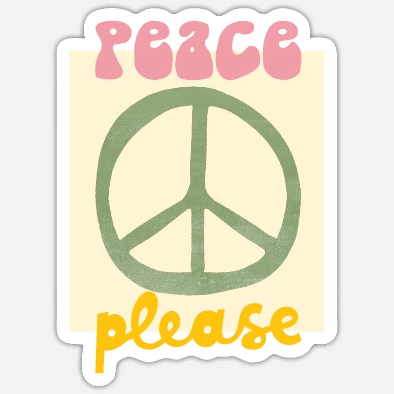 Peace - Sticker Größe S (10 x 10 cm) - Mattweiß