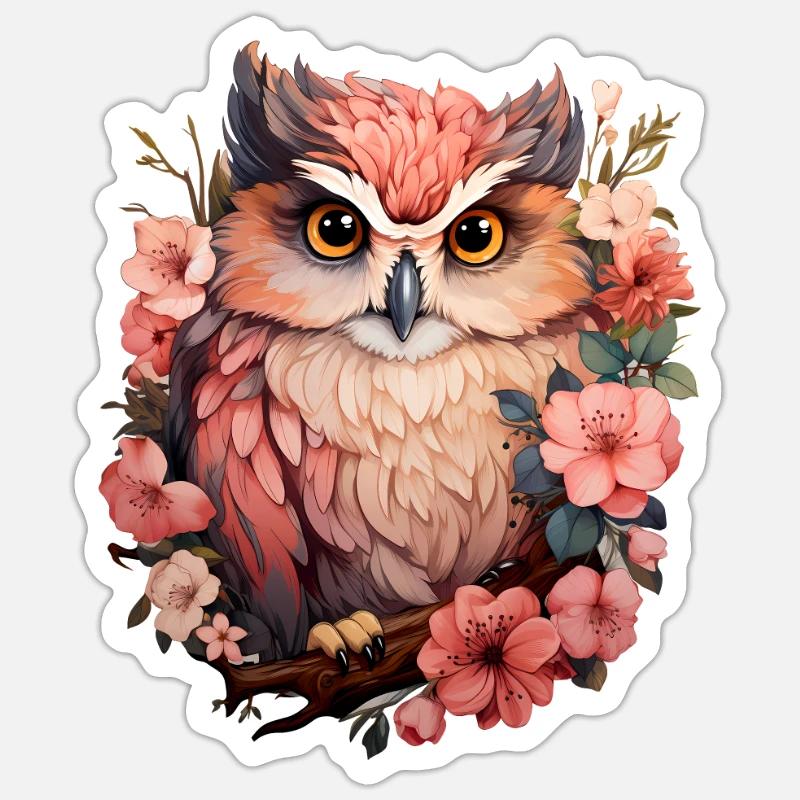 Eule Sticker Größe S (10 x 10 cm)