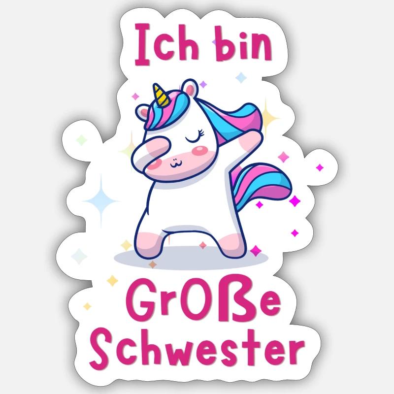 große Schwester Sticker Größe S (10 x 10 cm)