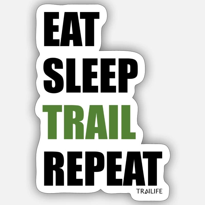 EATSLEEP - Sticker taille S (10 x 10 cm) - blanc mat