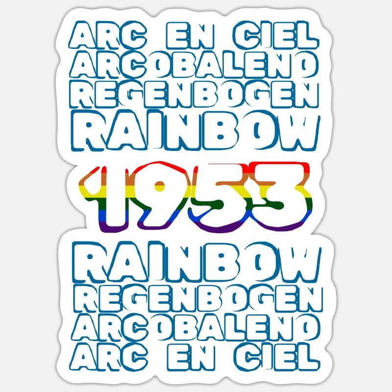 Rainbow 1953 - Sticker size S (10 x 10 cm) - white matte