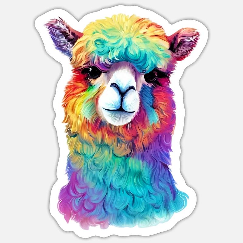 Alpaca - Sticker size S (10 x 10 cm) - white matte
