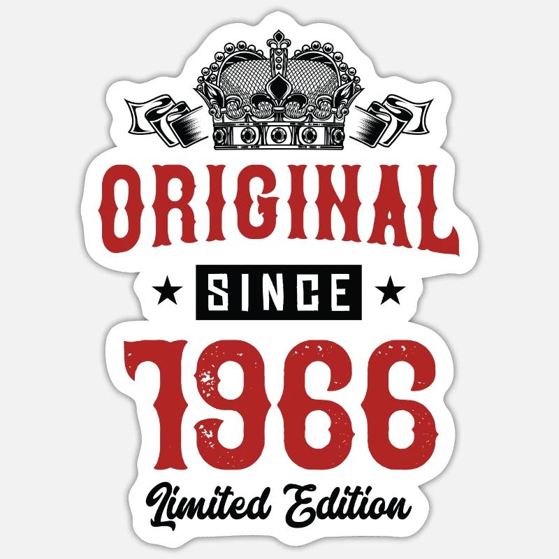 Édition limitée de 1966 - Sticker taille S (10 x 10 cm) - blanc mat