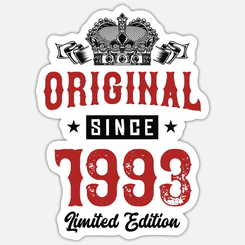 1993 Édition limitée - Sticker taille S (10 x 10 cm) - blanc mat