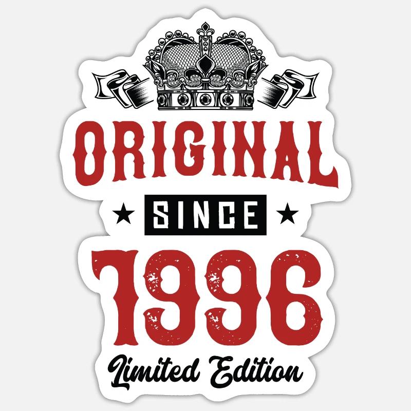 1996 Édition limitée - Sticker taille S (10 x 10 cm) - blanc mat