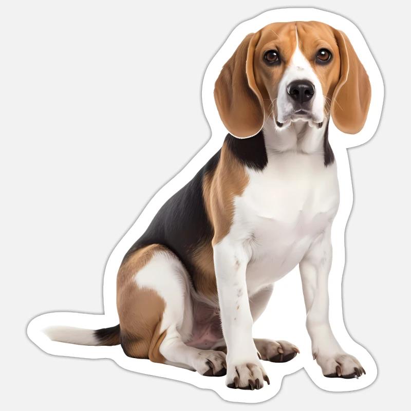 Beagle Sticker taille S (10 x 10 cm)