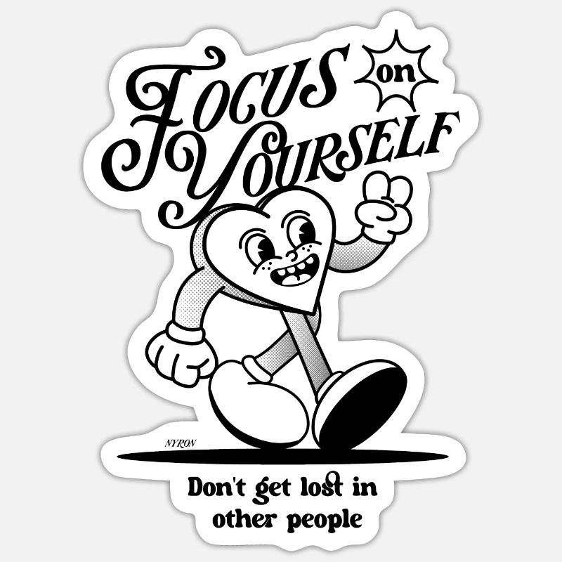 Concentrez-vous sur vous-même Sticker taille S (10 x 10 cm)