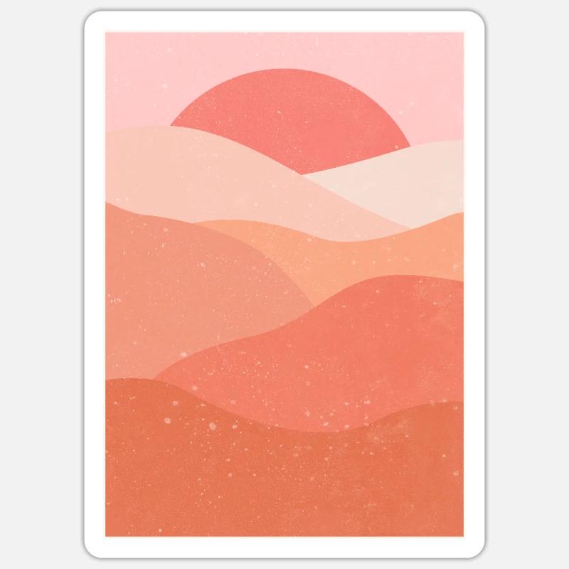 Berg-Ästhetik - Sticker Größe S (10 x 10 cm) - Mattweiß