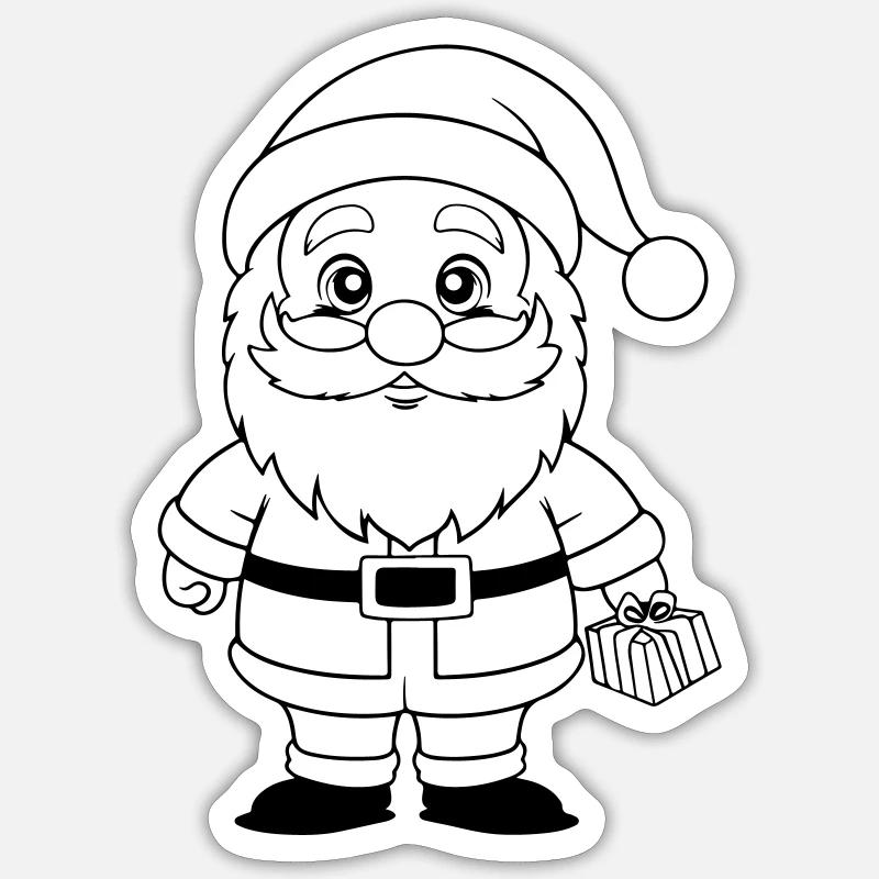 Christmas Man Winter Comic - Sticker size S (10 x 10 cm) - white matte