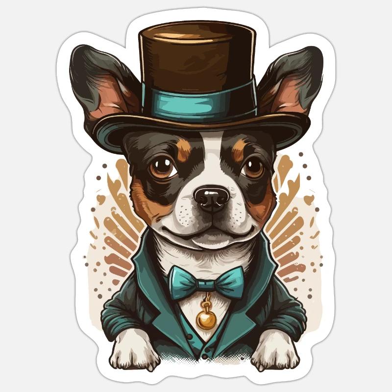 Hunde-Tricks Sticker Größe S (10 x 10 cm)