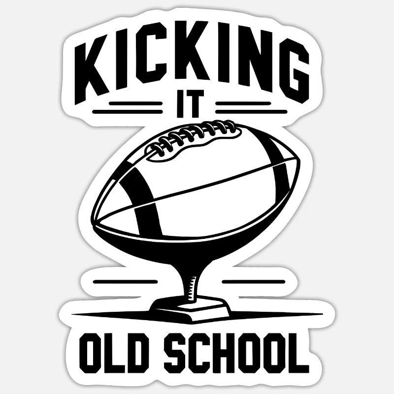 Kicking it Old School - Sticker size S (10 x 10 cm) - white matte