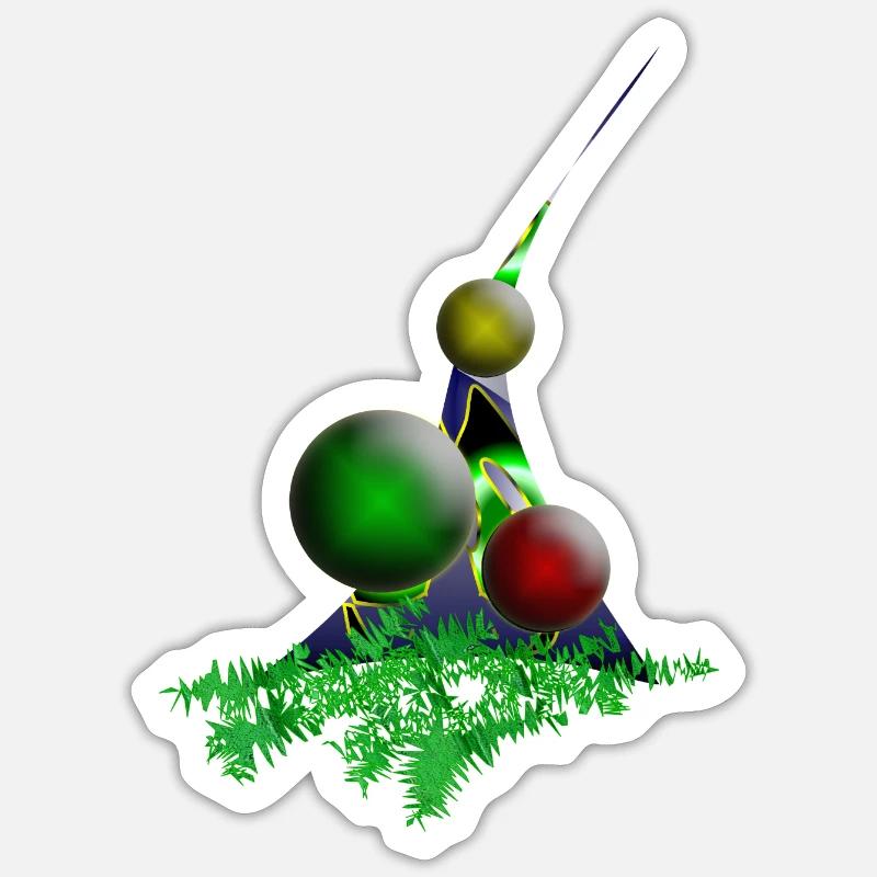 Weihnachtskugeln Sticker Größe S (10 x 10 cm)