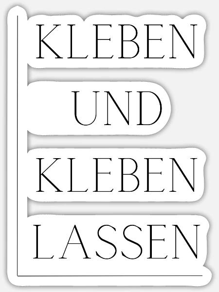 Kleben und Kleben lassen - Sticker Größe S (10 x 10 cm) - Mattweiß