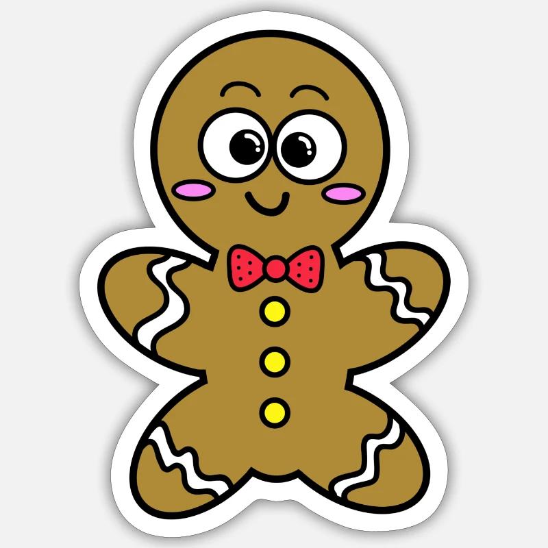 Lebkuchenmann Sticker Größe S (10 x 10 cm)