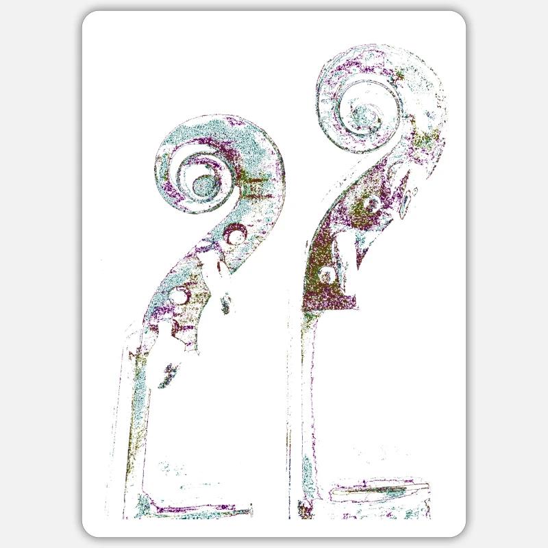 Cello - Sticker size S (10 x 10 cm) - white matte