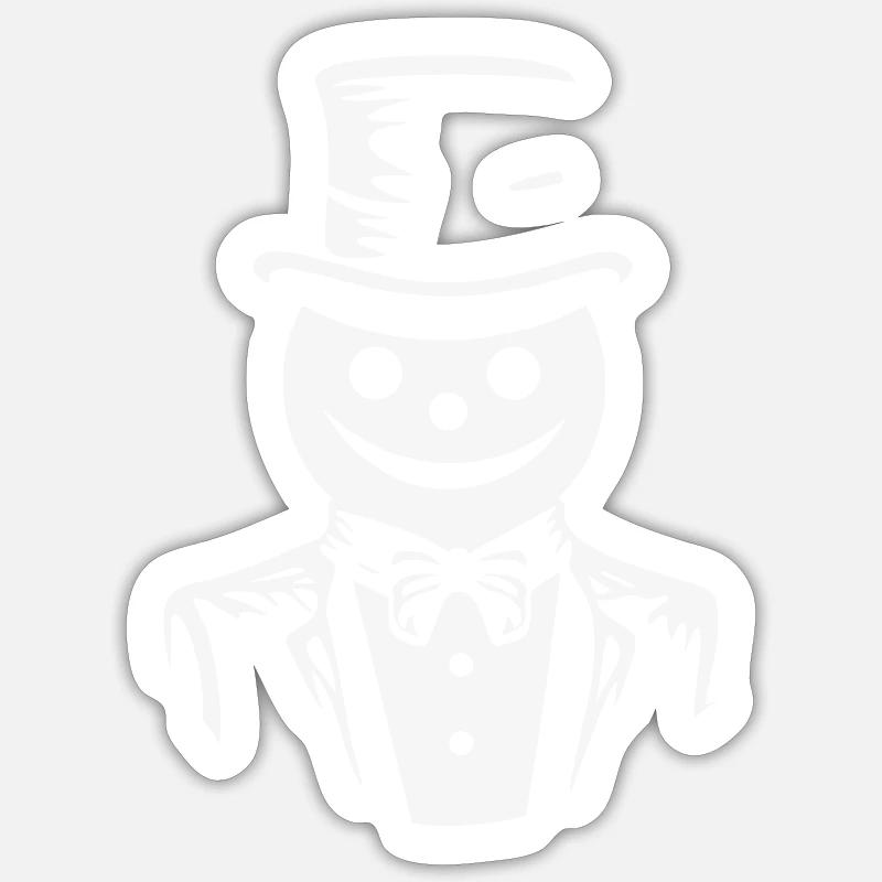 Schneemann Dapper Delight Sticker Größe S (10 x 10 cm)