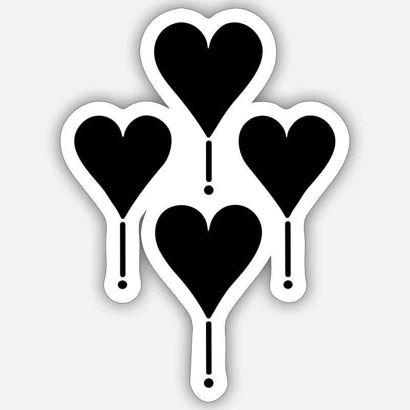Herz-Luftballons Sticker Größe S (10 x 10 cm)