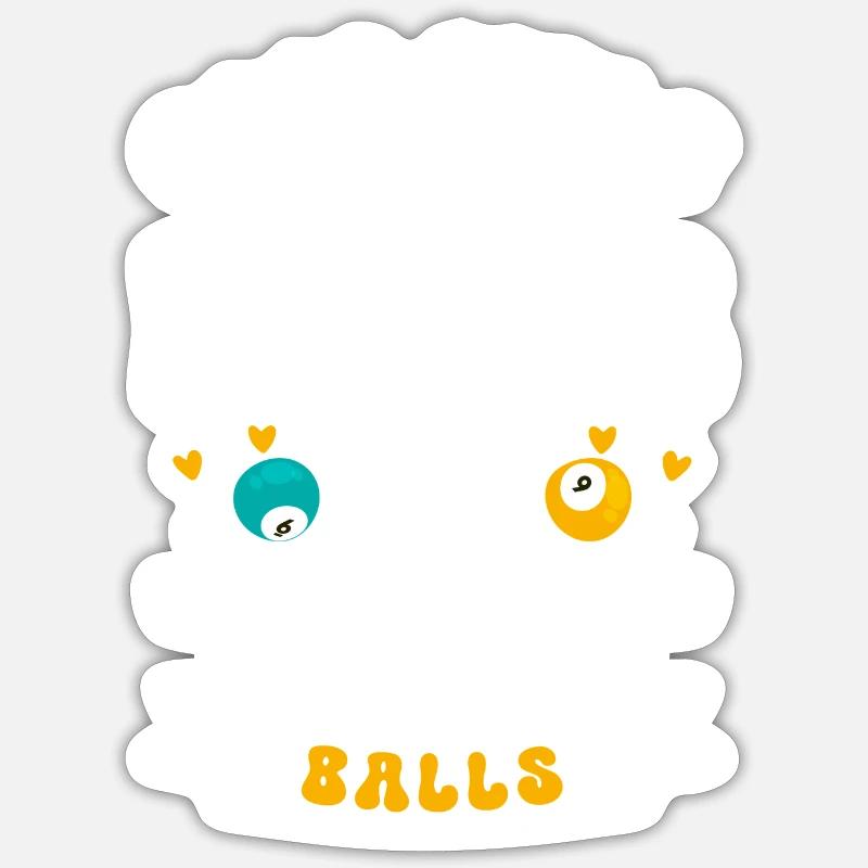 Billard Training Queue Kugel Sticker Größe S (10 x 10 cm)