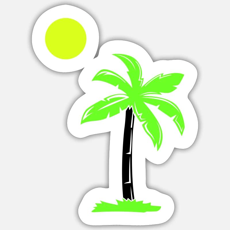 palme Sticker Größe S (10 x 10 cm)