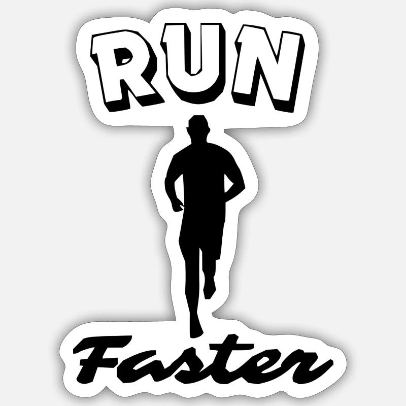 Course - Sticker taille S (10 x 10 cm) - blanc mat