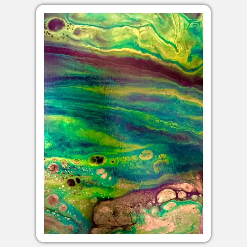 Planète Tempête - Sticker taille S (10 x 10 cm) - blanc mat