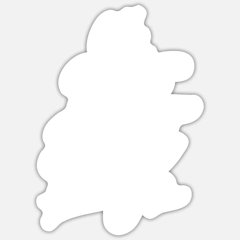 Oh juste un doigt - Sticker taille S (10 x 10 cm) - blanc mat