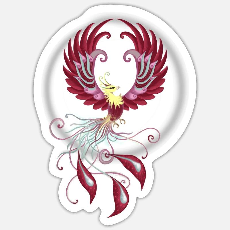 Phoenix - Sticker size S (10 x 10 cm) - white matte