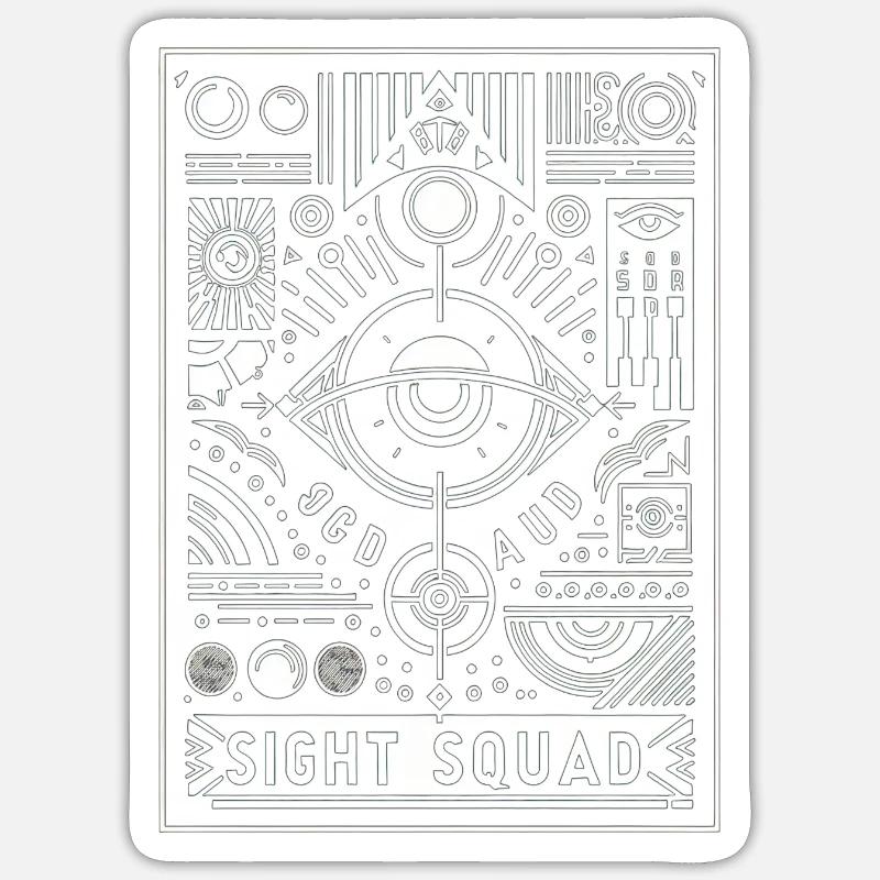 Sight Squad 7 - Sticker size S (10 x 10 cm) - white matte