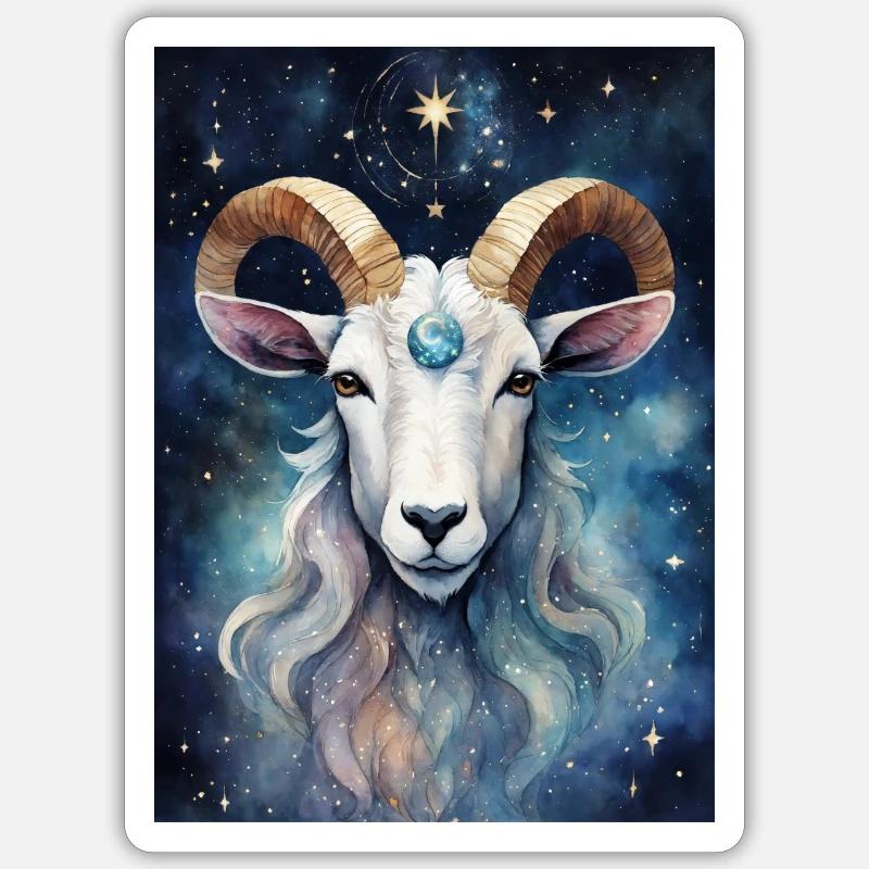 Sternzeichen Steinbock02 Sticker Größe S (10 x 10 cm)