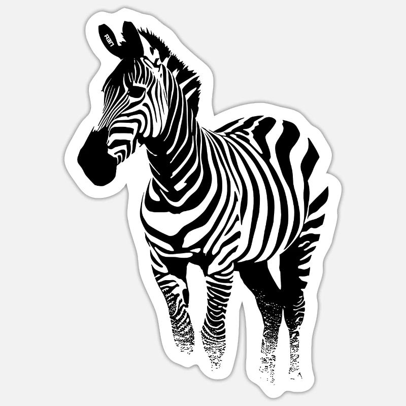 Zebra Sticker size S (10 x 10 cm)