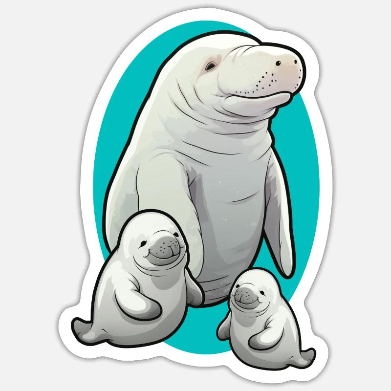 Manatee Sticker Größe S (10 x 10 cm)