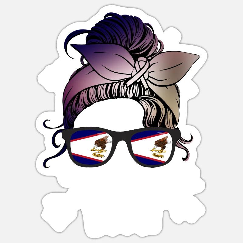 Amerikanisch-Samoa - Sticker Größe S (10 x 10 cm) - Mattweiß