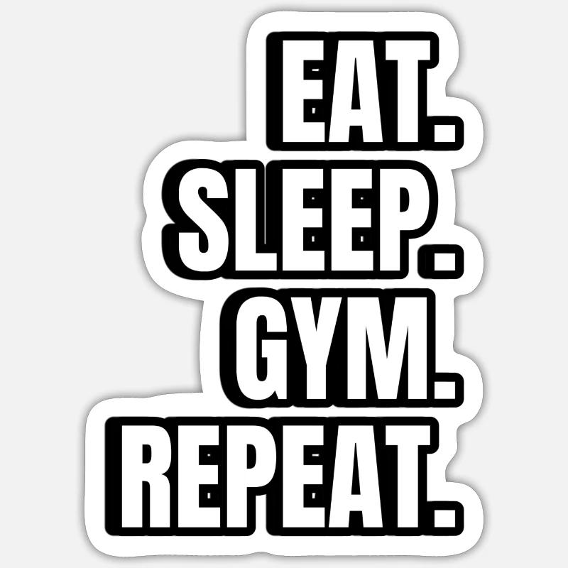 Gym - Sticker Größe S (10 x 10 cm) - Mattweiß