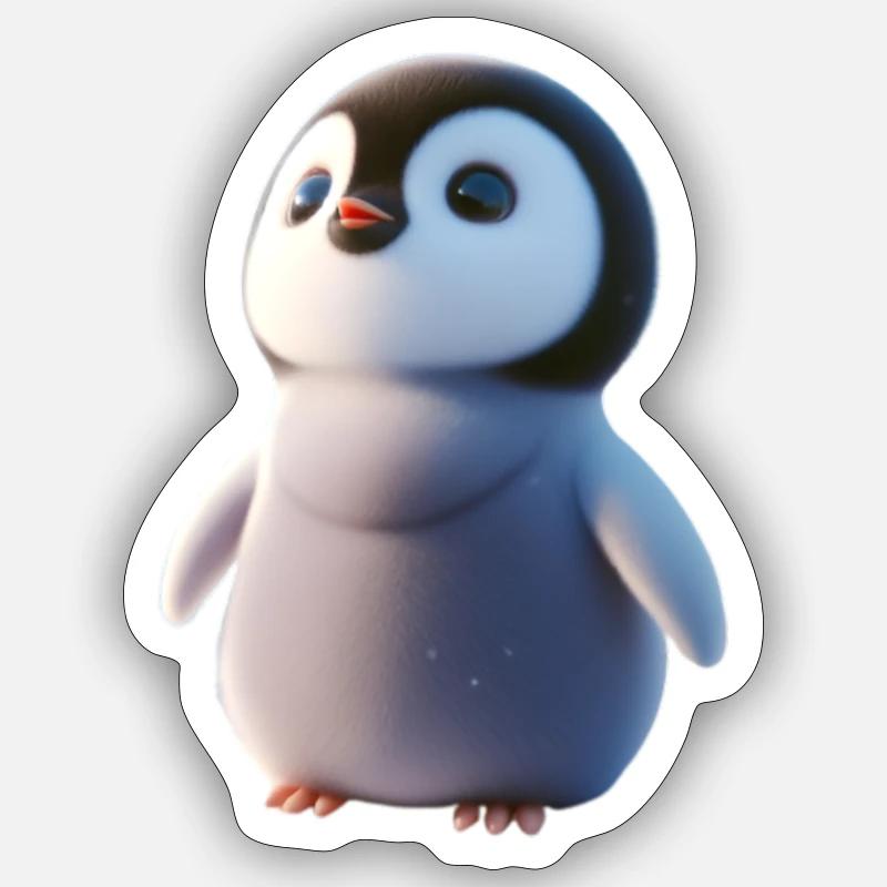 Penguin - Sticker size S (10 x 10 cm) - white matte