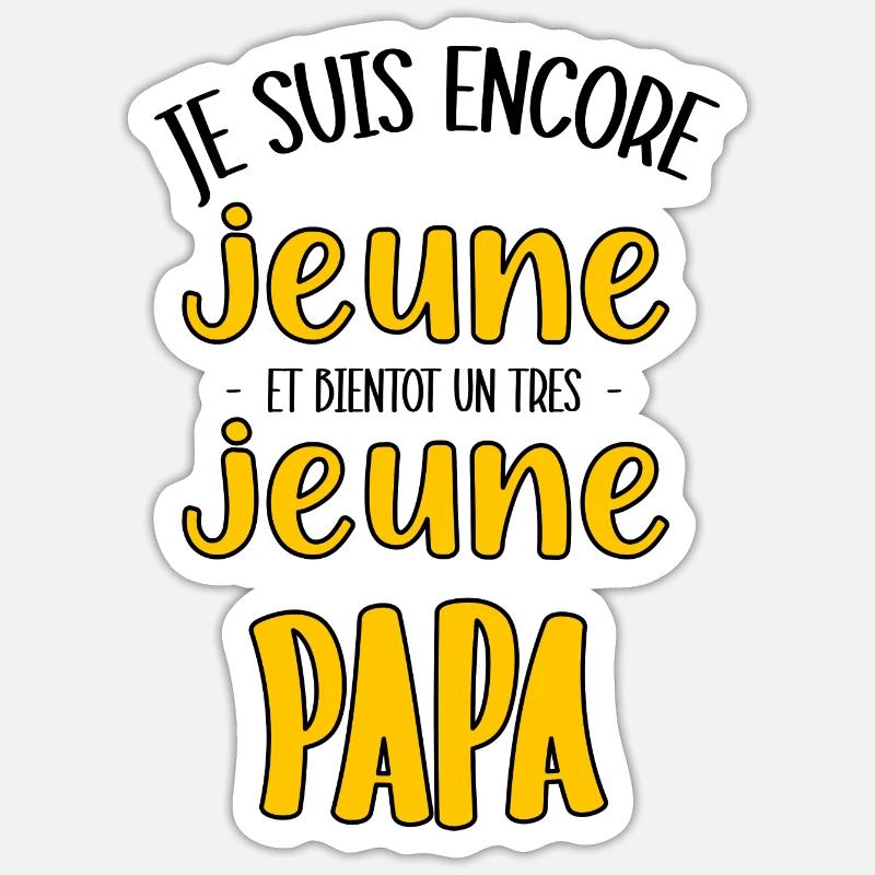 Bald ein sehr junger Vater Sticker Größe S (10 x 10 cm)