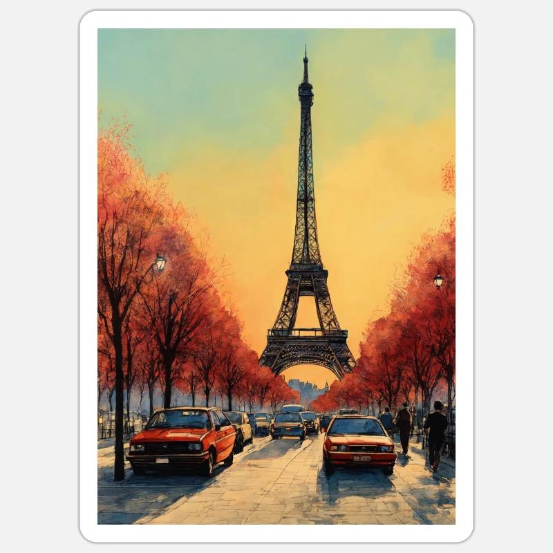 Paris Eiffel Tower Sticker size S (10 x 10 cm)
