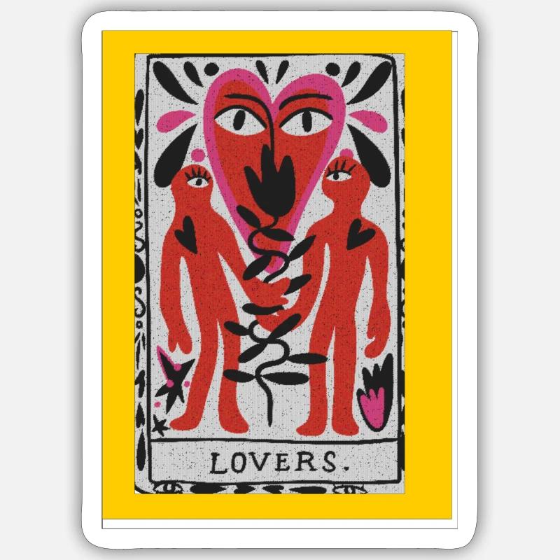 Lovers Card - Sticker size S (10 x 10 cm) - white matte