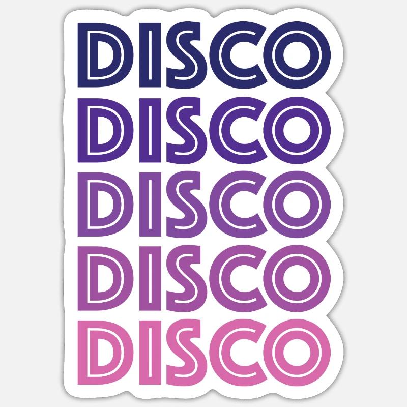 Disco Disco Disco - Sticker Größe S (10 x 10 cm) - Mattweiß