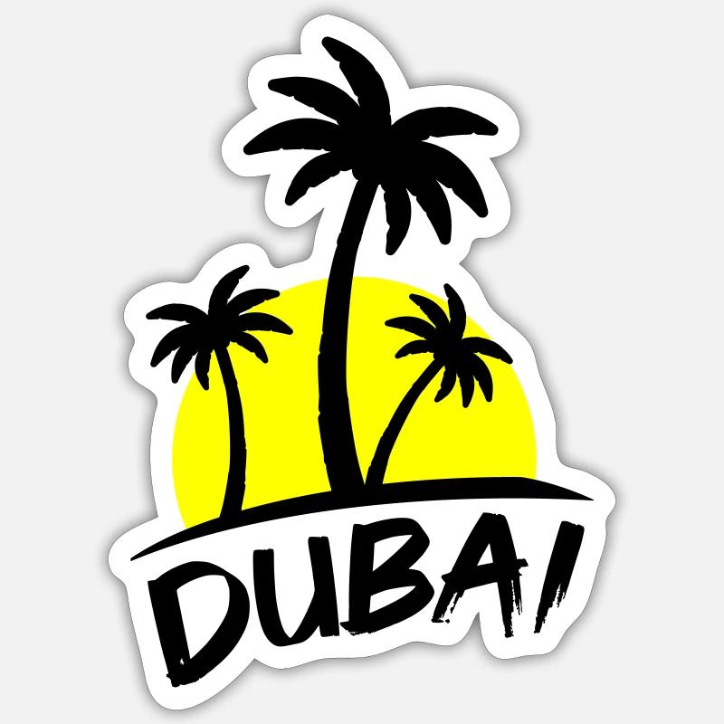 Dubai - Sticker size S (10 x 10 cm) - white matte