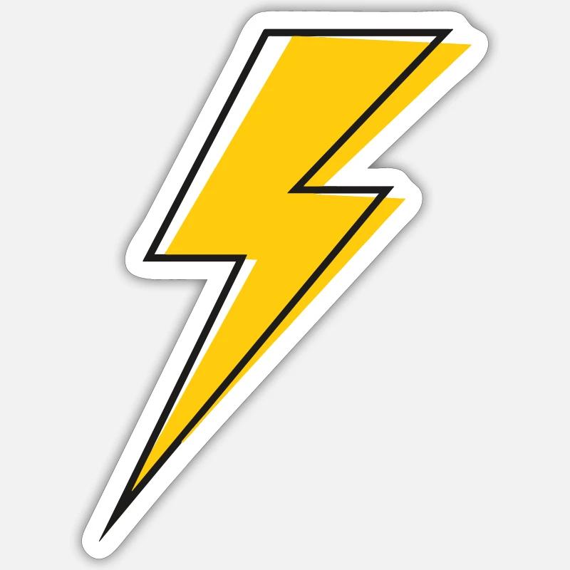 Lightning - Sticker size S (10 x 10 cm) - white matte